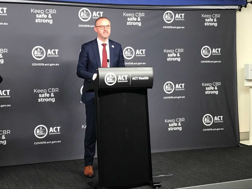 Chief Minister Andrew Barr