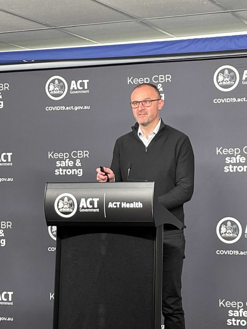 Chief Minister Andrew Barr