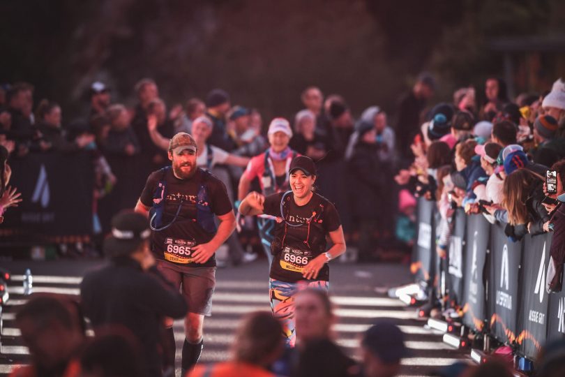 Mel Bingley running a race