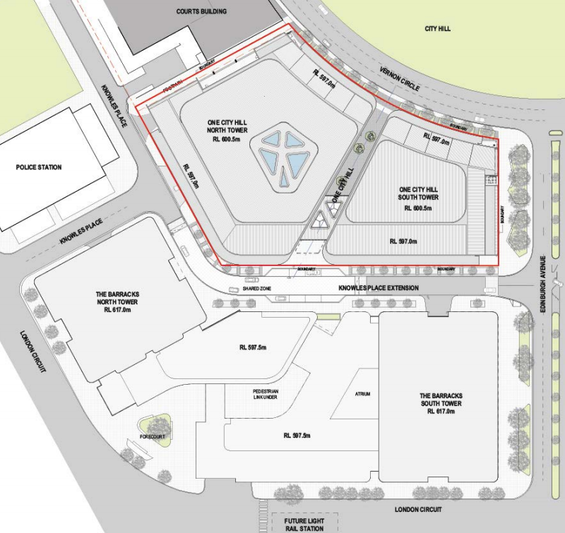 One City Hill precinct map