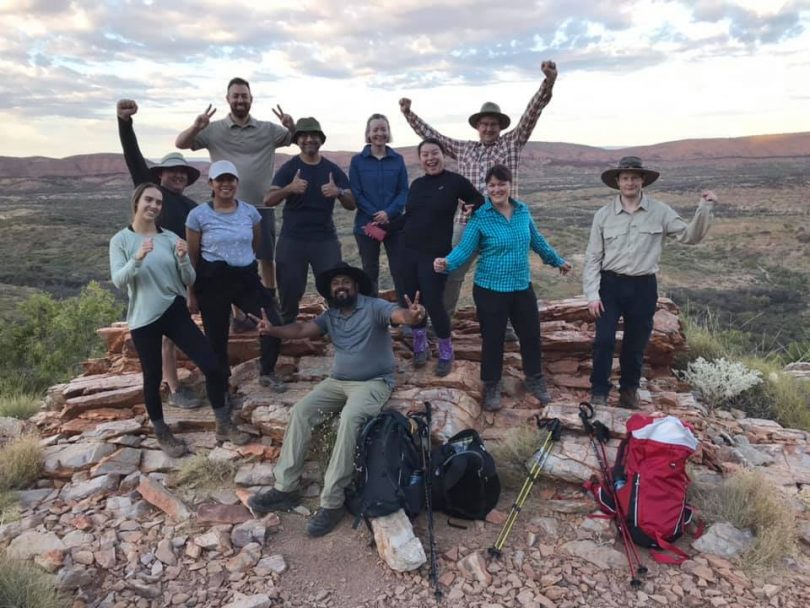 Hikers on the Larapinta trail