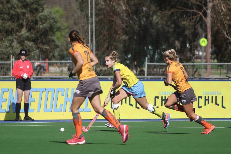 Edwina Bone playing for Canberra Chill