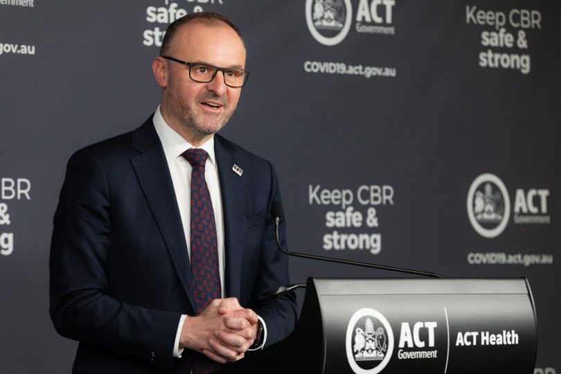 Chief Minister Andrew Barr