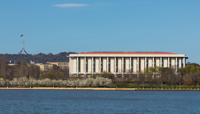 National Library and Parliament House flag