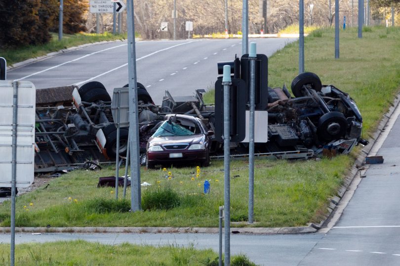 Accident on the Barton Highway