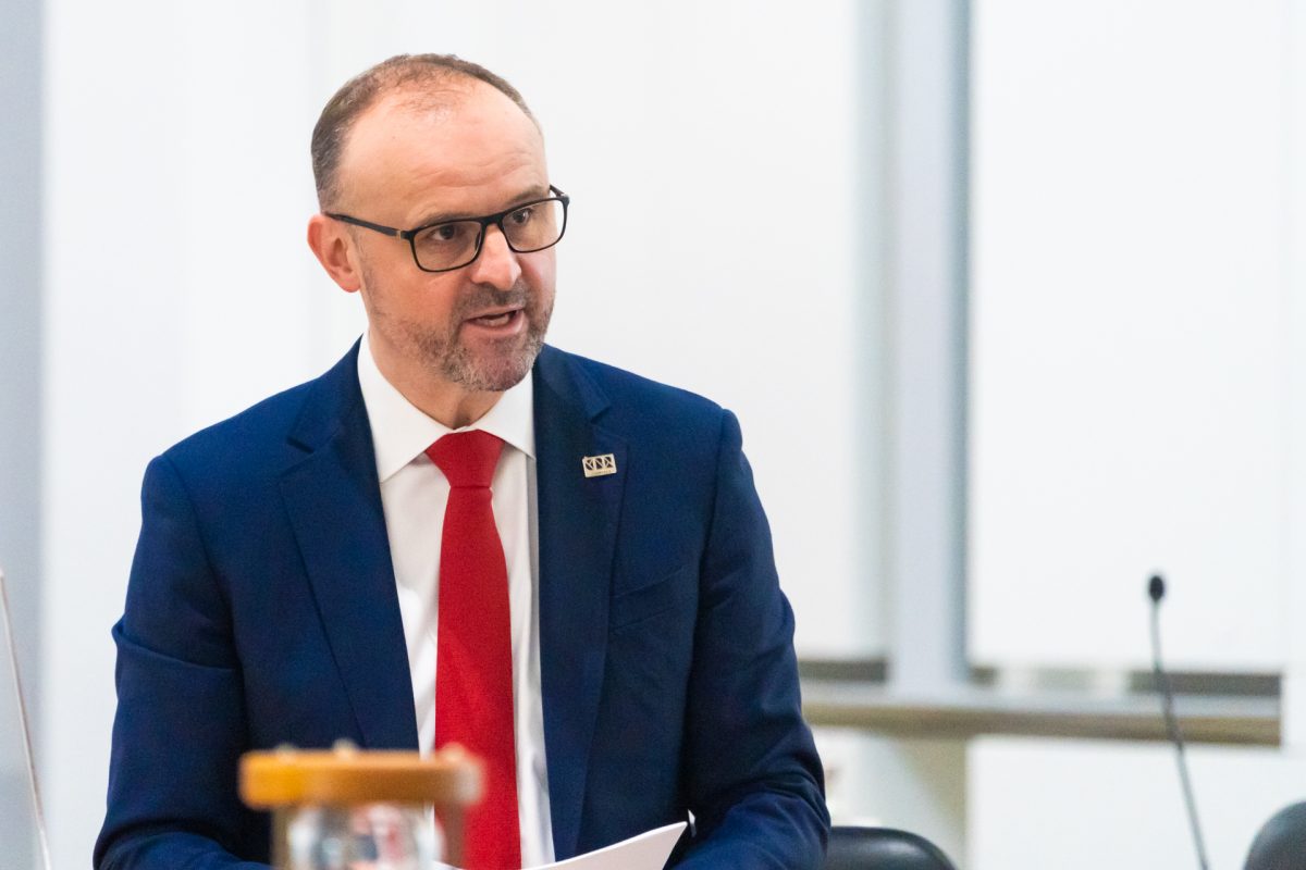 Andrew Barr in the Legislative Assembly