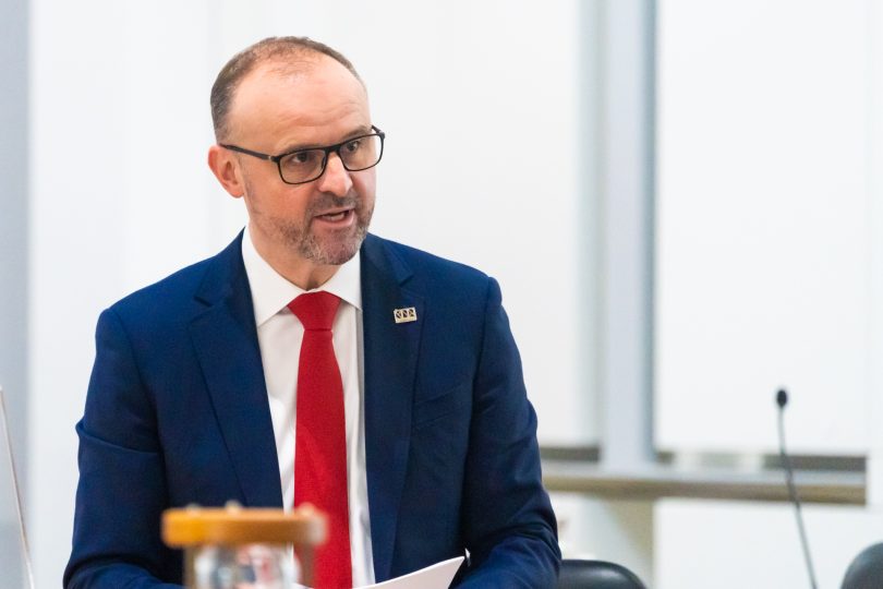 Andrew Barr in the legislative assembly