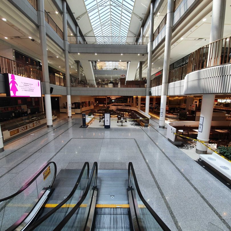 Canberra Centre during lockdown