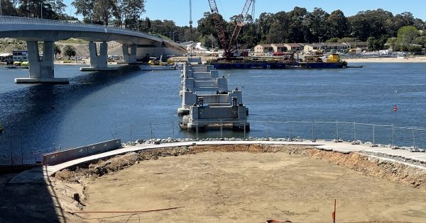 Concrete piers the last trace of Batemans Bay's iconic old bridge