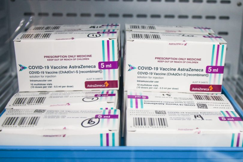 Boxes of COVID-19 vaccine