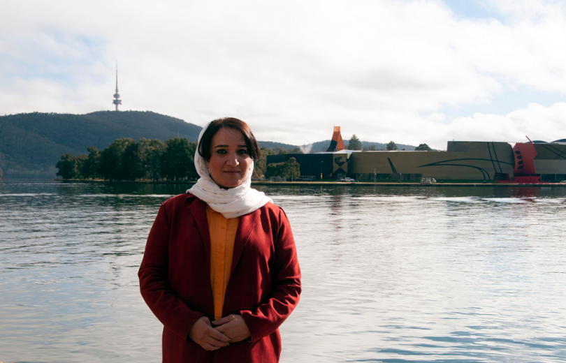 Hangama Obaidullah at Lake Burley Griffin