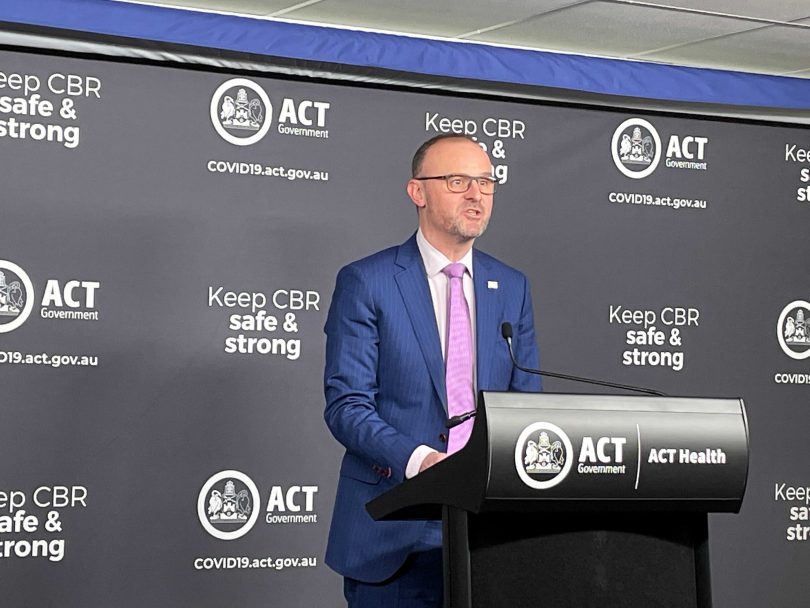 Chief Minister Andrew Barr