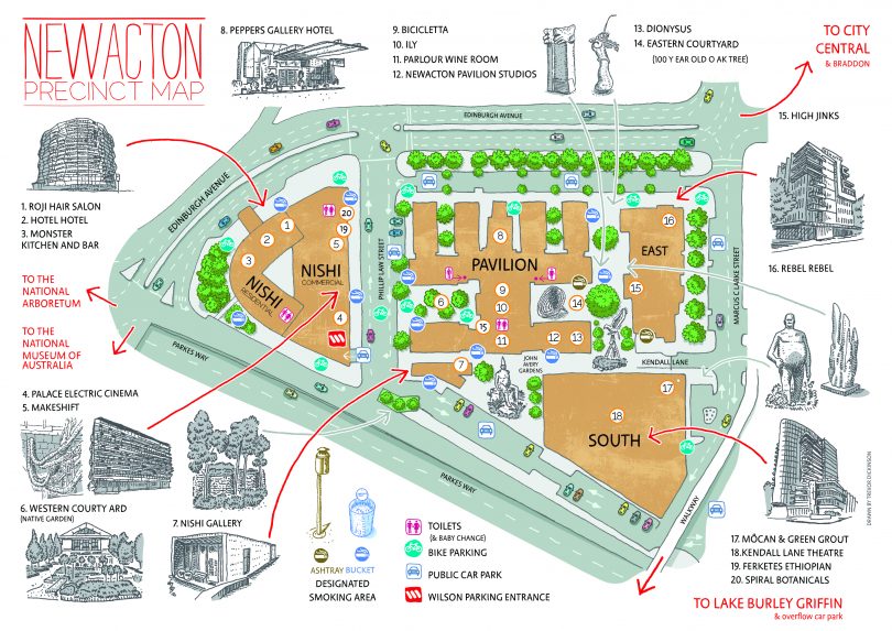 Precinct map of NewActon