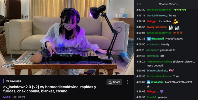 DJ performing online