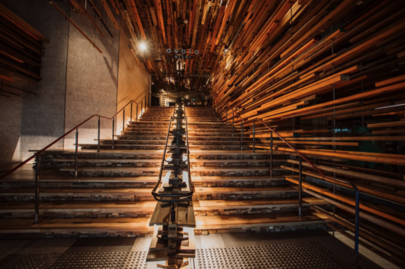 Stairs designed with wood