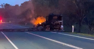 Monaro Highway reopens after fuel tanker goes up in flames