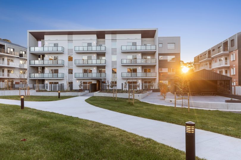 Apartments in Downer were completed three months ago, including a small number retained by CHC. Photo: Community Housing Canberra.
