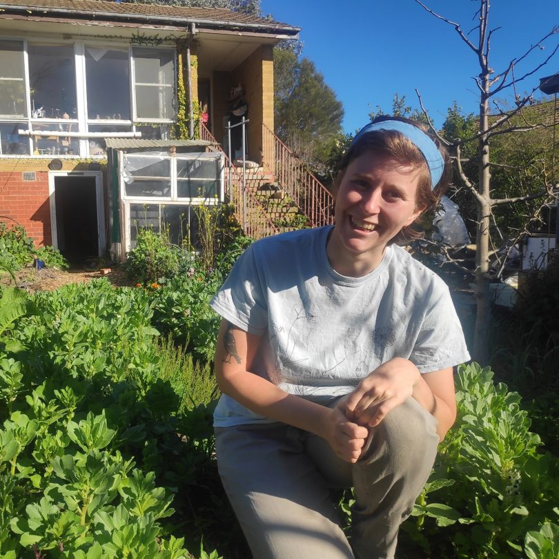 Karina in a garden