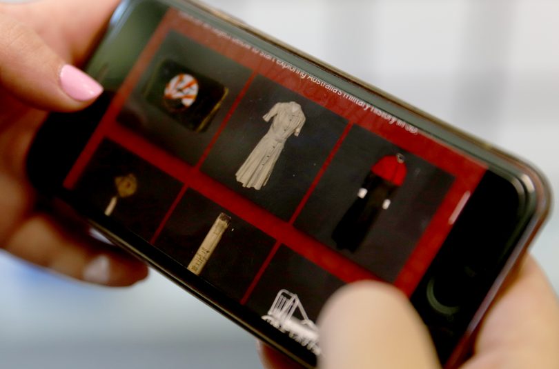 Australian War Memorial's 3D Treasures online display on smartphone