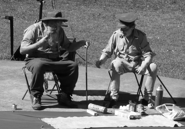 Chrisjohn Hancock and Patrick Russell performing 'Noise Men'