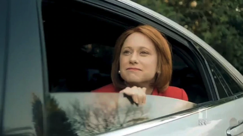 Amanda Bishop as Julia Gillard in a scene from 'At Home with Julia'