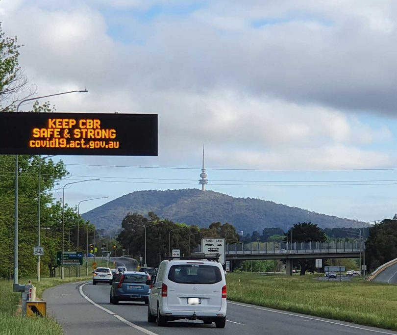 covid road sign