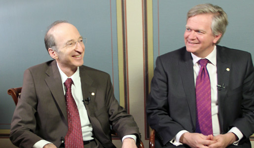 Professors Saul Perlmutter and Brian Schmidt