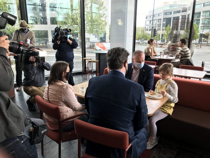 Chief Minister Andrew Barr and family