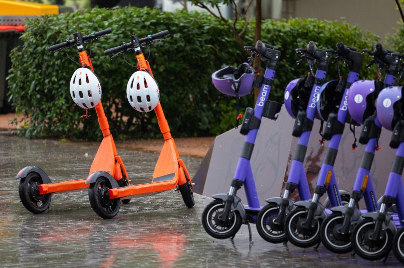 E-scooters in the rain