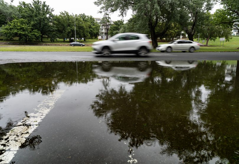 Water on side of road