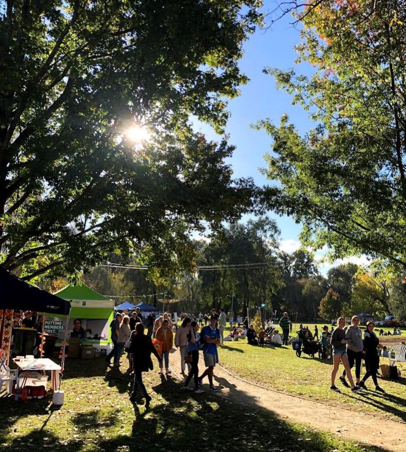 Bila park filled with festival goers