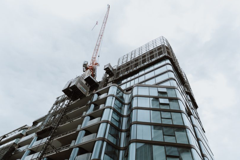 High-rise building under construction