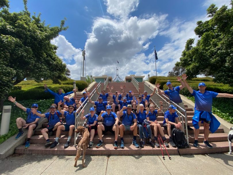 Menslink walkers at Parliament House