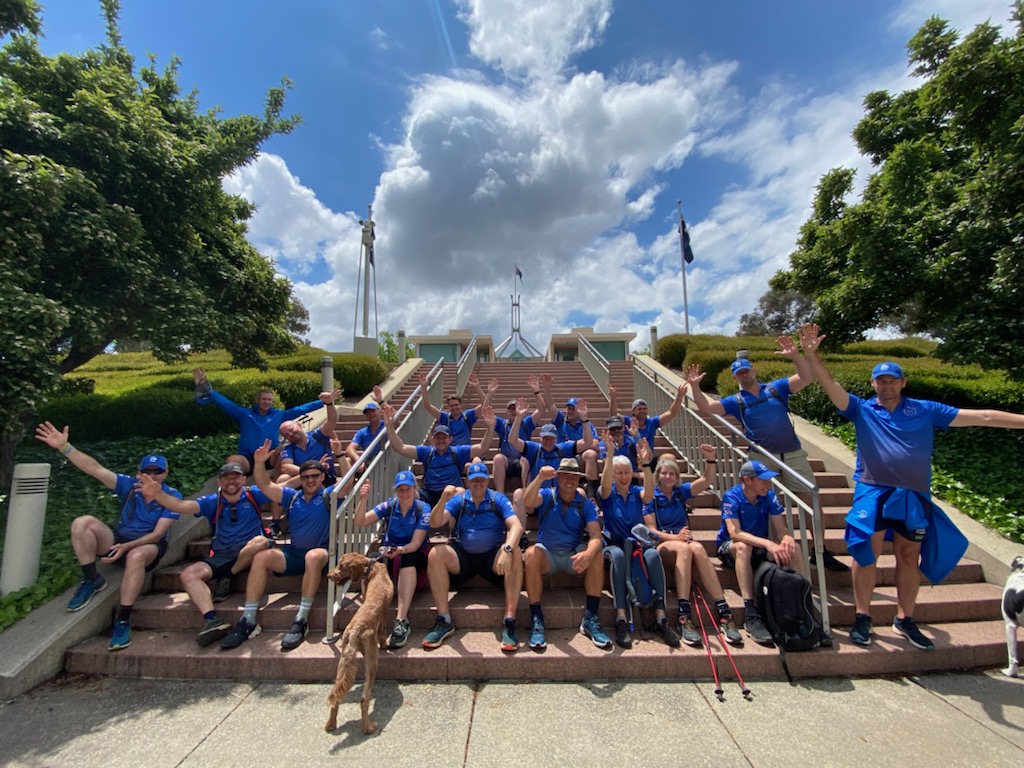 group of walkers at Parliament House