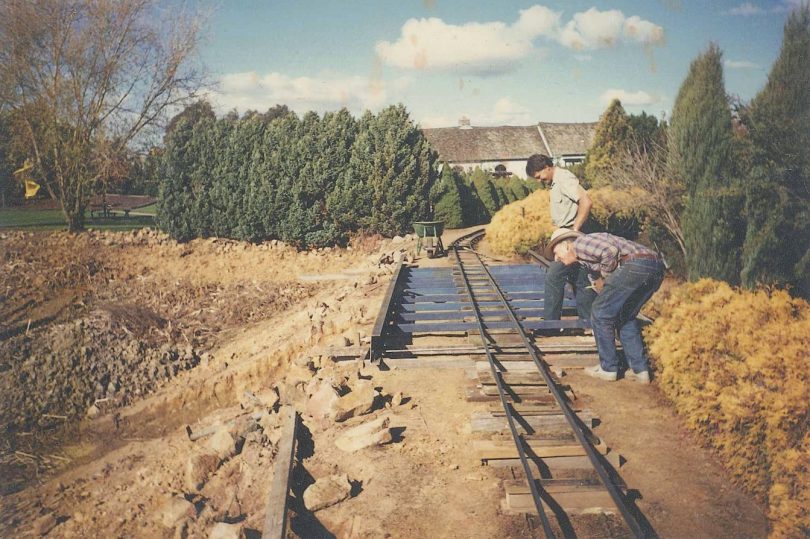 Early days building Cockington Green