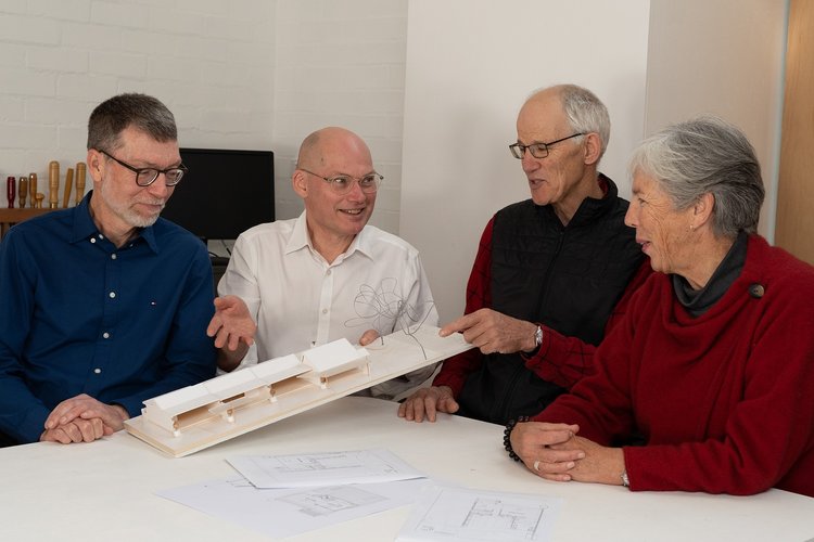 The Stellulata Cohousing team of Ian Ross, Brett Lowe, Joss Haiblen and Trish Macdonald