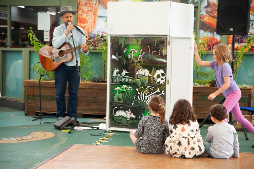 Lucky Jim performing at Belconnen Fresh Food Markets