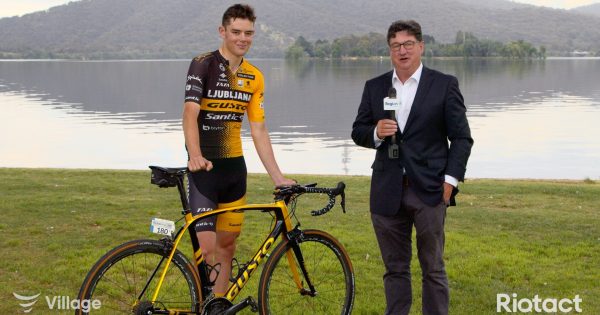 Five minutes with Tim Gavel and Canberra cyclist Dylan Hopkins