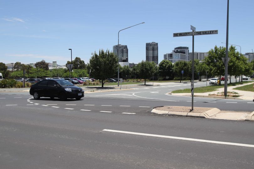 Car at intersection