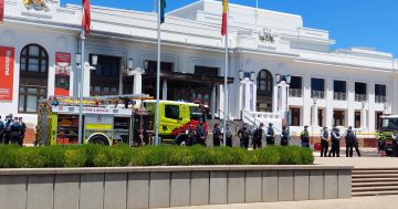UPDATED: Police investigating protestors over Old Parliament House fire