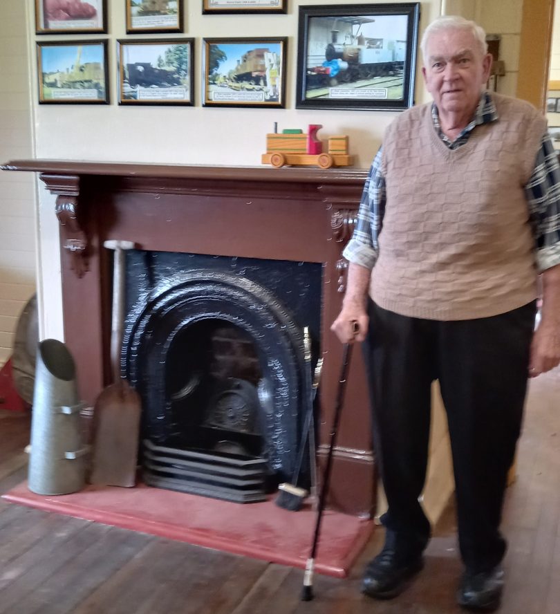 man in railway museum