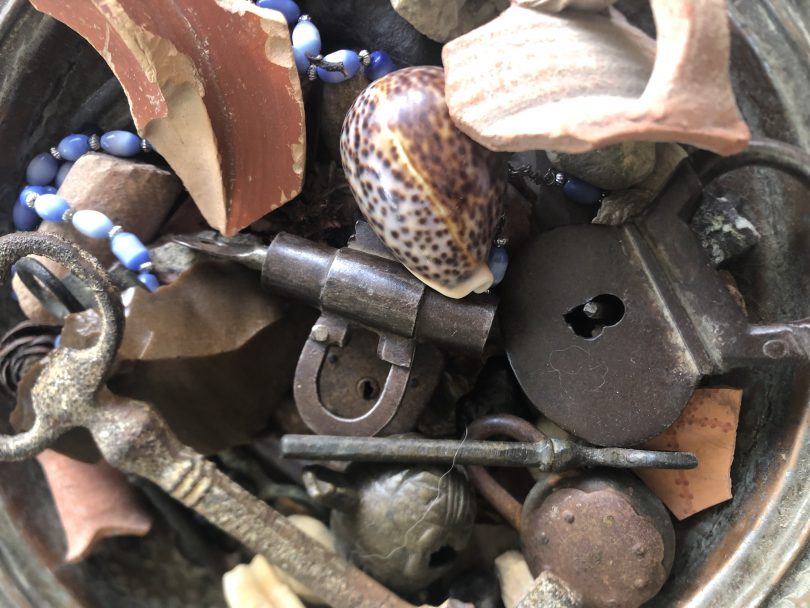 Bowl of shells, rocks