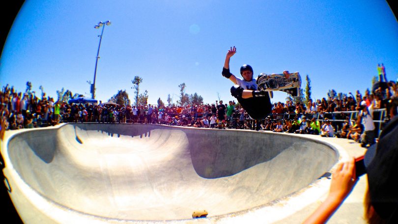 Tony Hawk professional skateboarder at San Jose in California