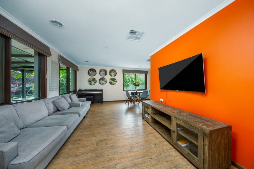 Lounge room of family home in Kambah