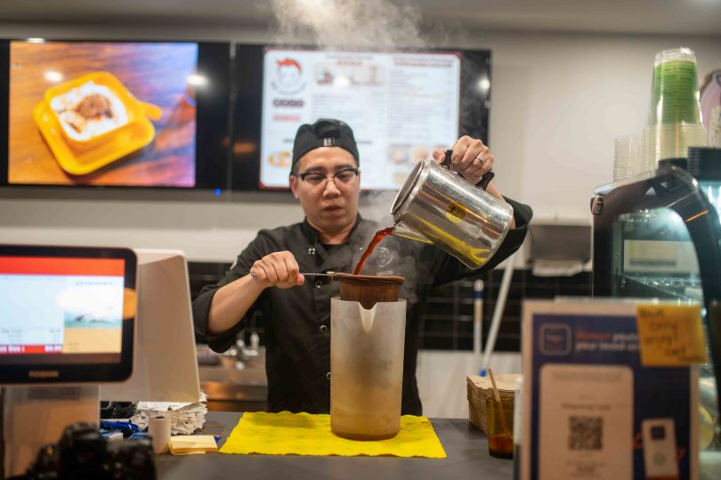 Man making tea