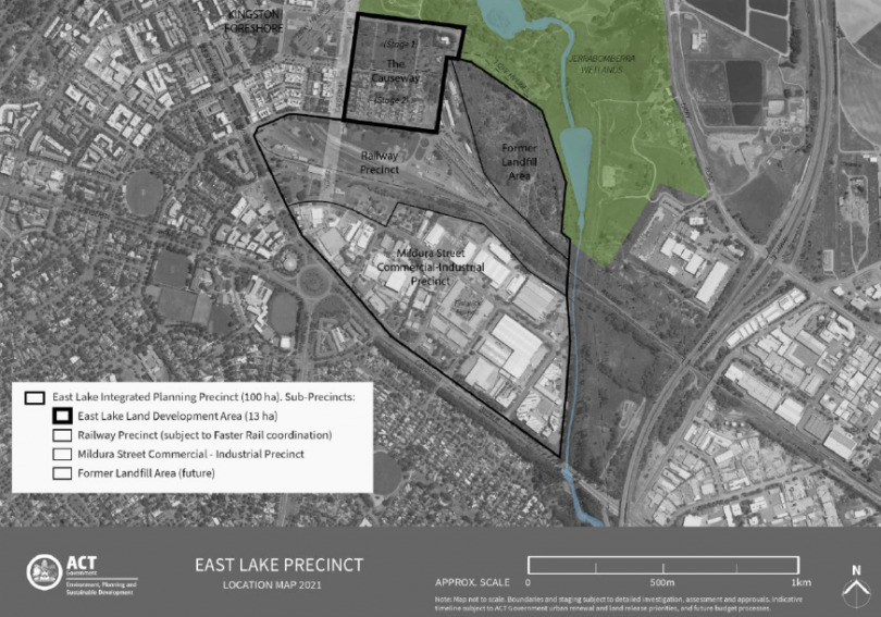 Map of East Lake urban renewal precinct