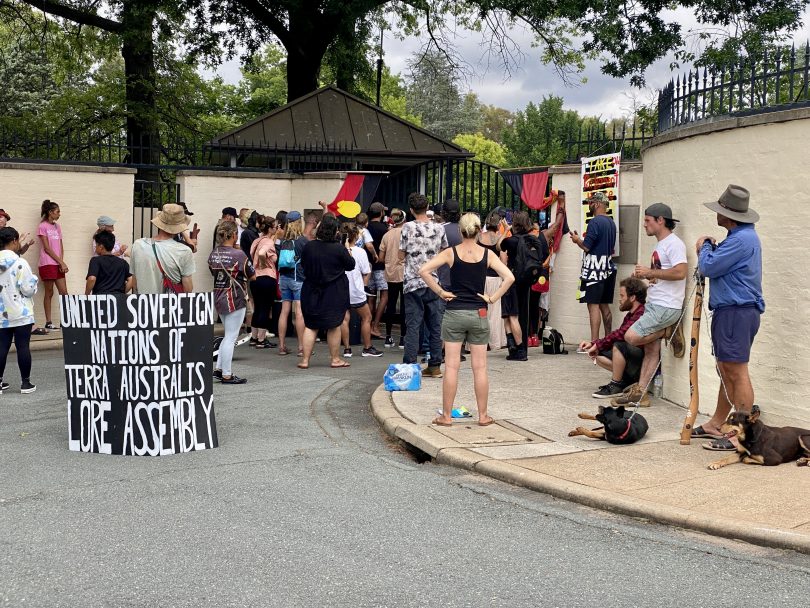 Protest at The Lodge