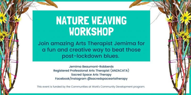 nature weaving workshop poster