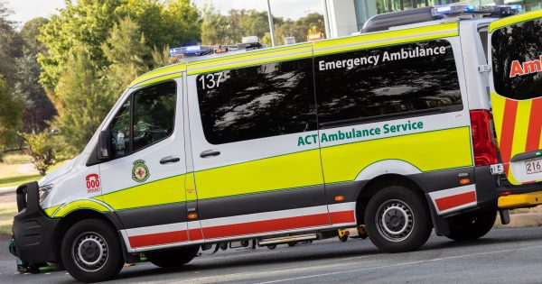 Motorcyclist in critical condition after collision with bus on Canberra highway