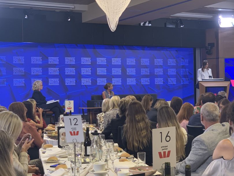 Brittany Higgins and grace tame at the national press club 